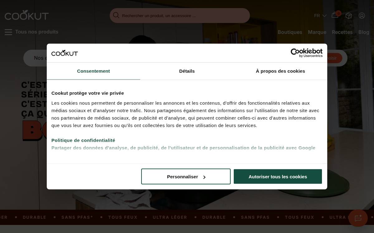 Cookut website preview