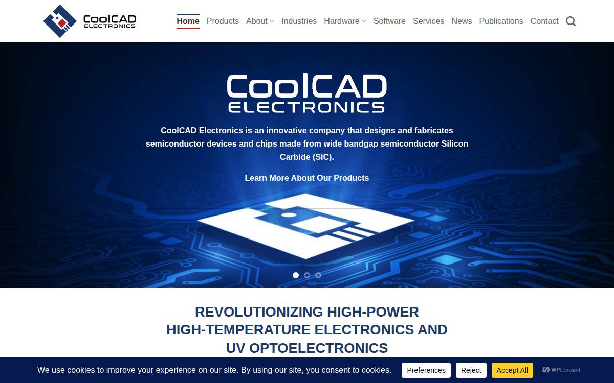 CoolCAD Electronics website preview