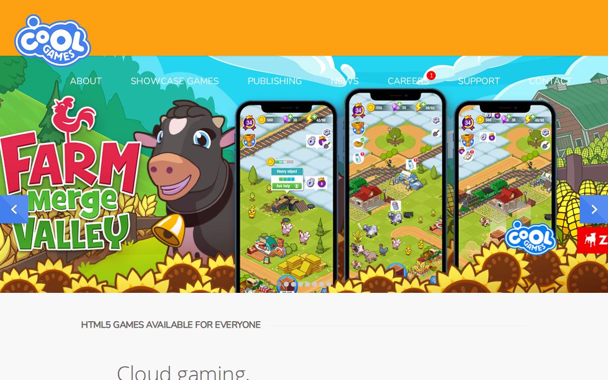 Coolgames website preview