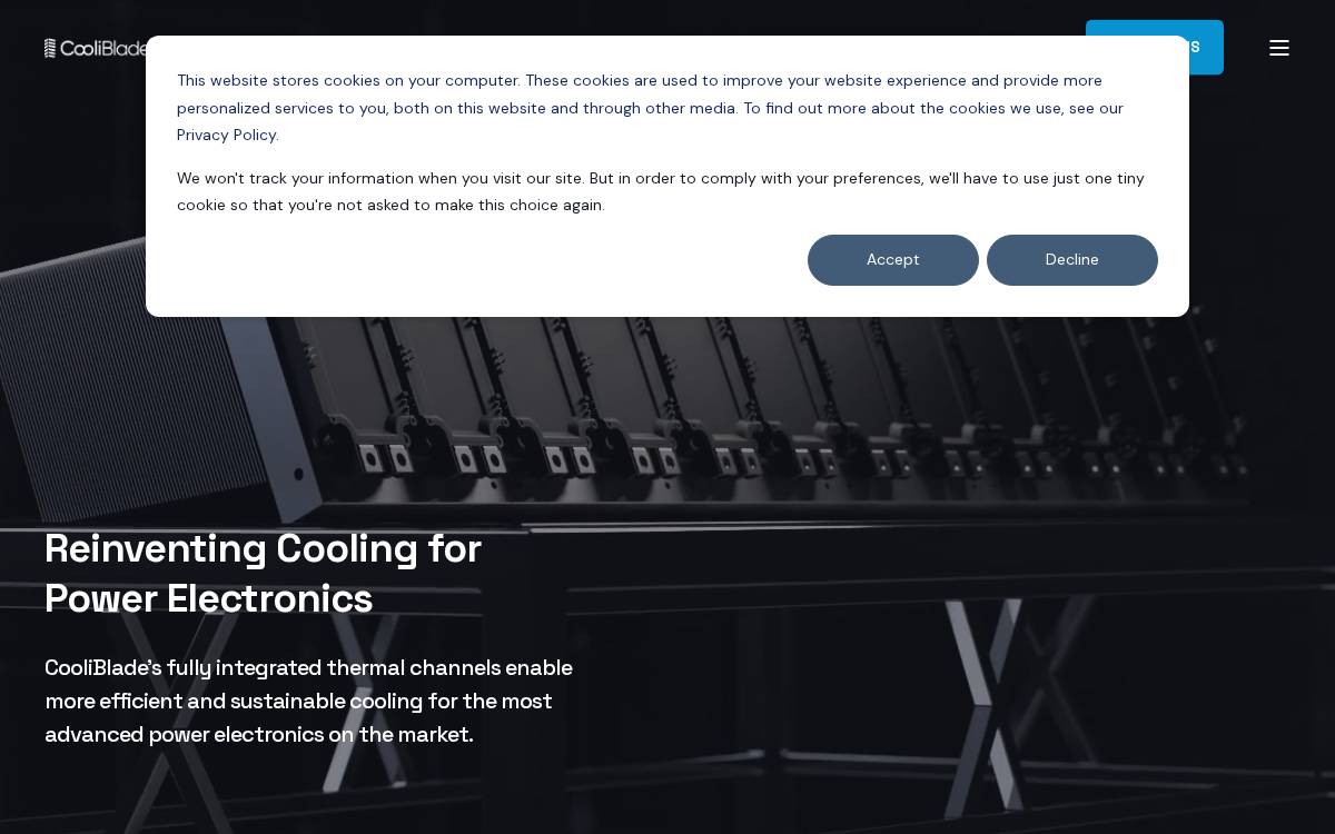 Cooliblade website preview