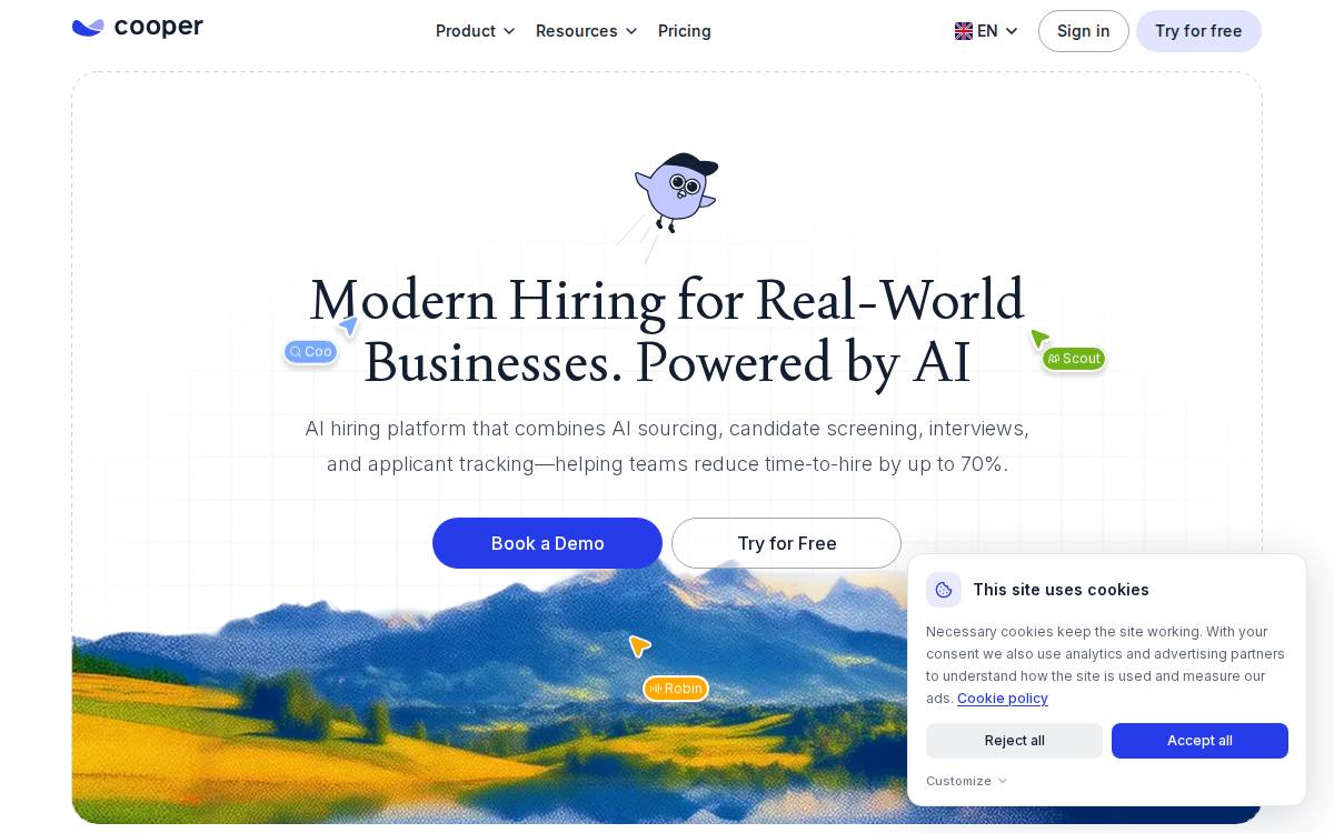 Cooperhire website preview