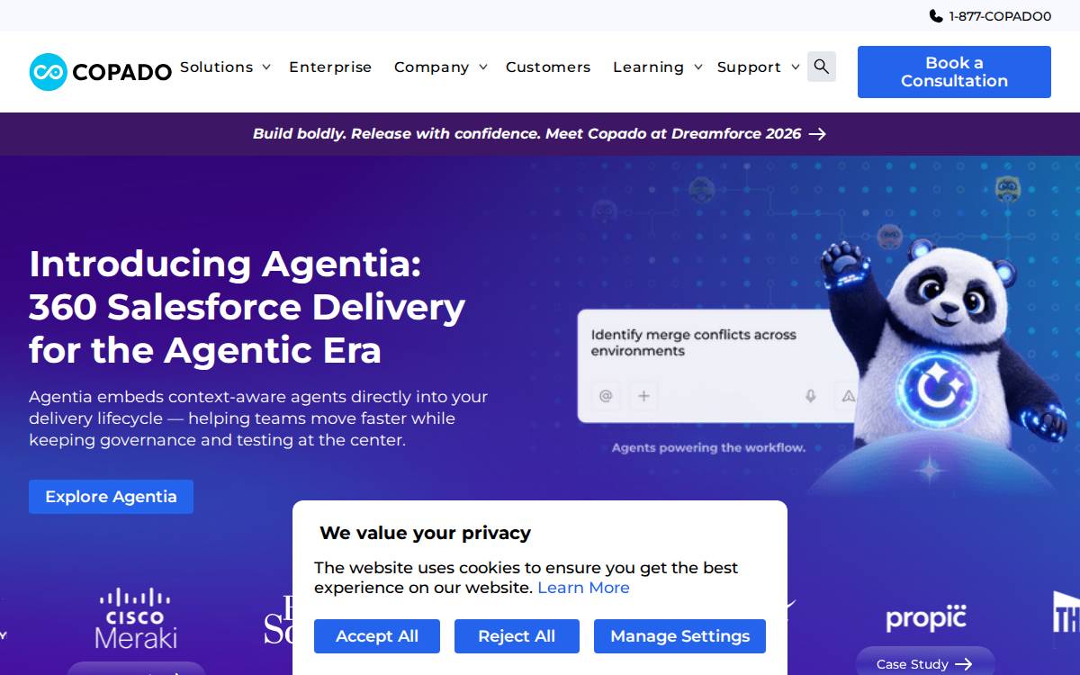 Copado website preview