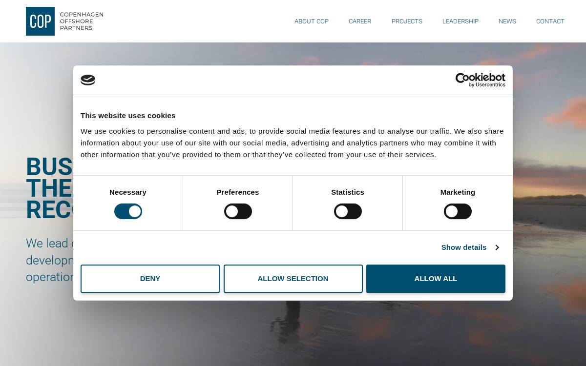 Copenhagen Offshore Partners website preview