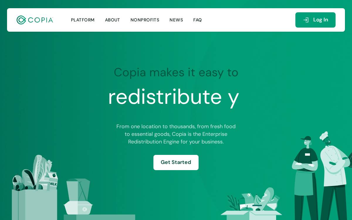 Copia website preview
