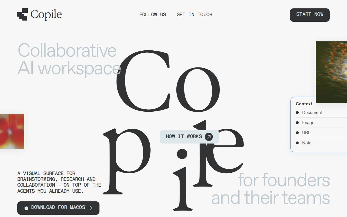 Copile website preview