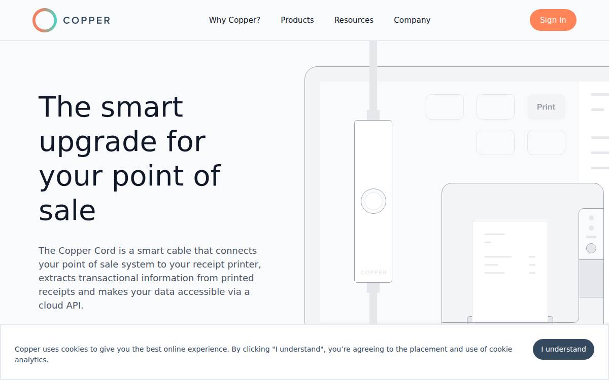 Copper website preview