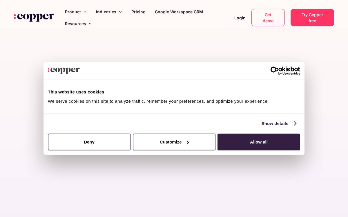 Copper website preview