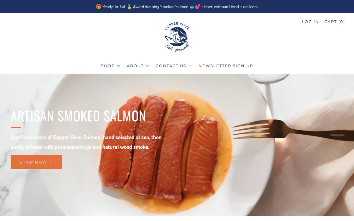 Copper River Fish Market website preview