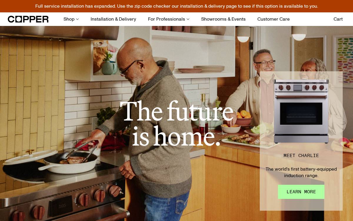 Copper website preview