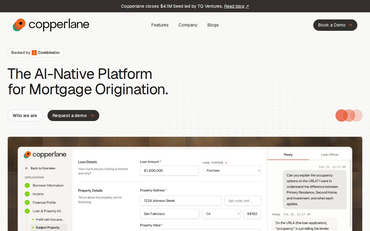 Copperlane website preview