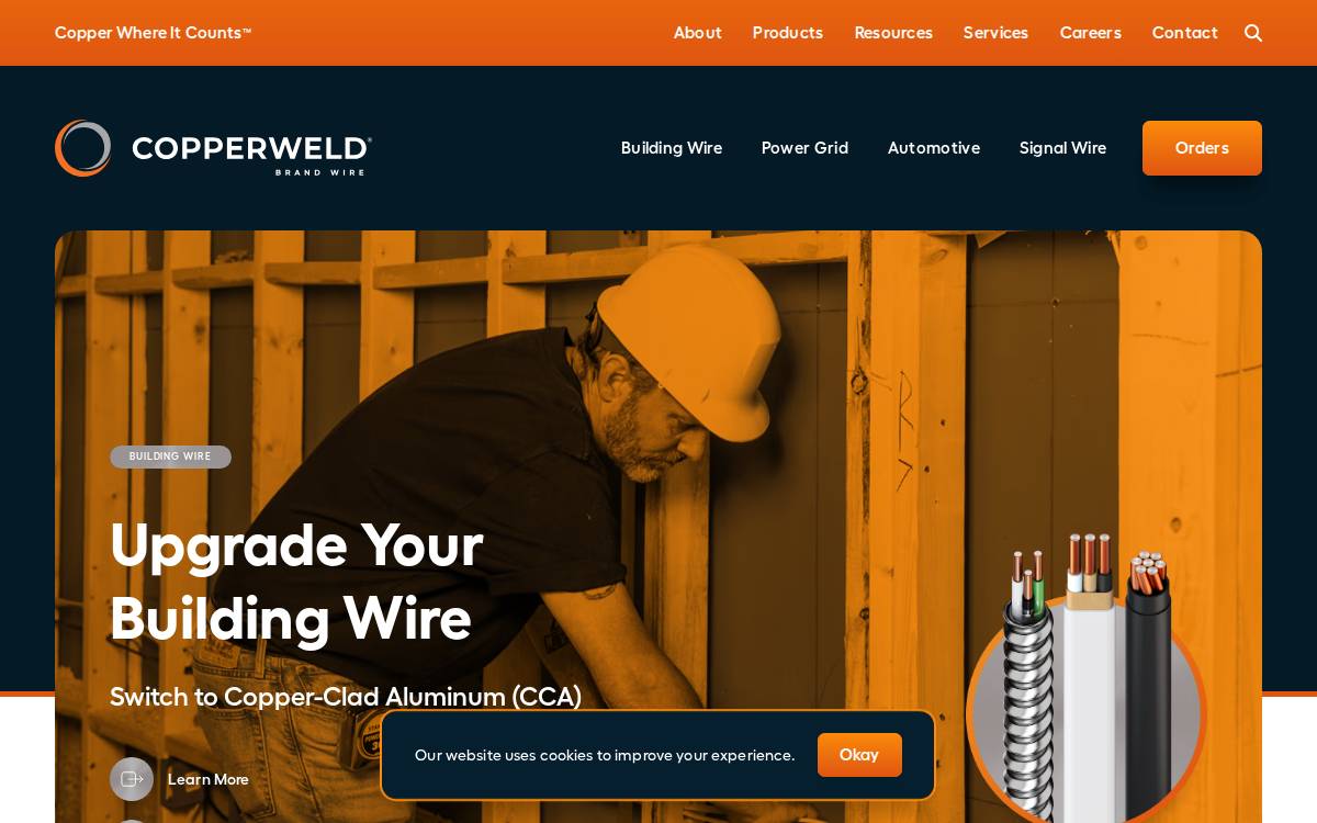 Copperweld website preview