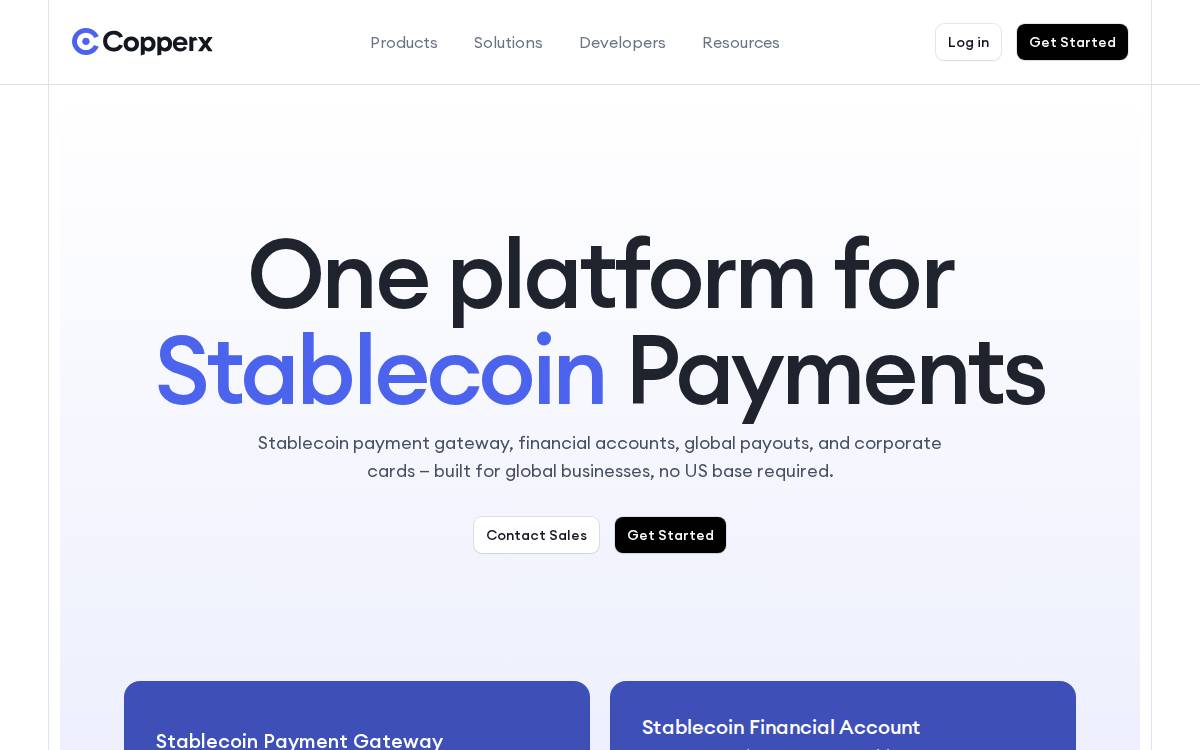 Copperx website preview
