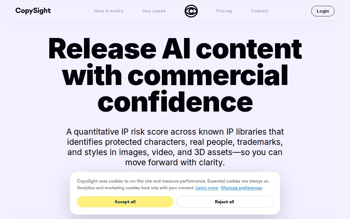 Copysight website preview