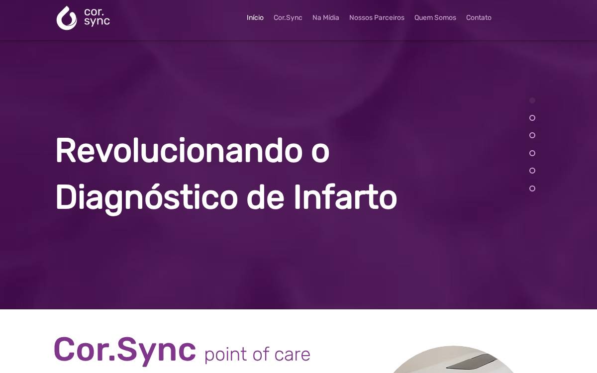 Cor Sync website preview