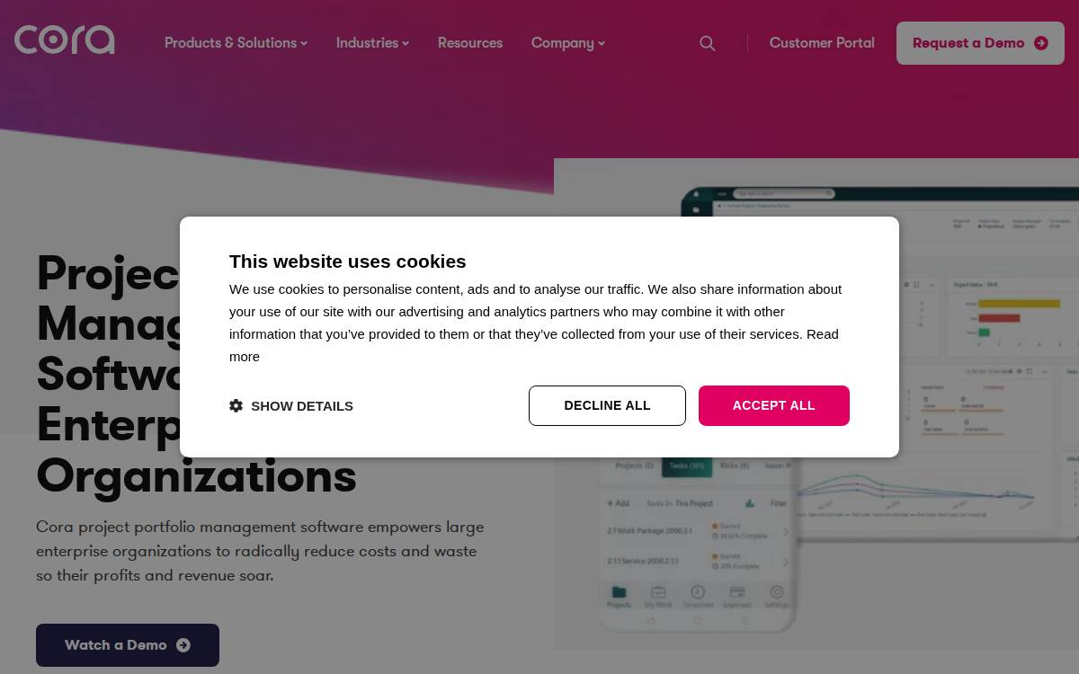 Cora Systems website preview