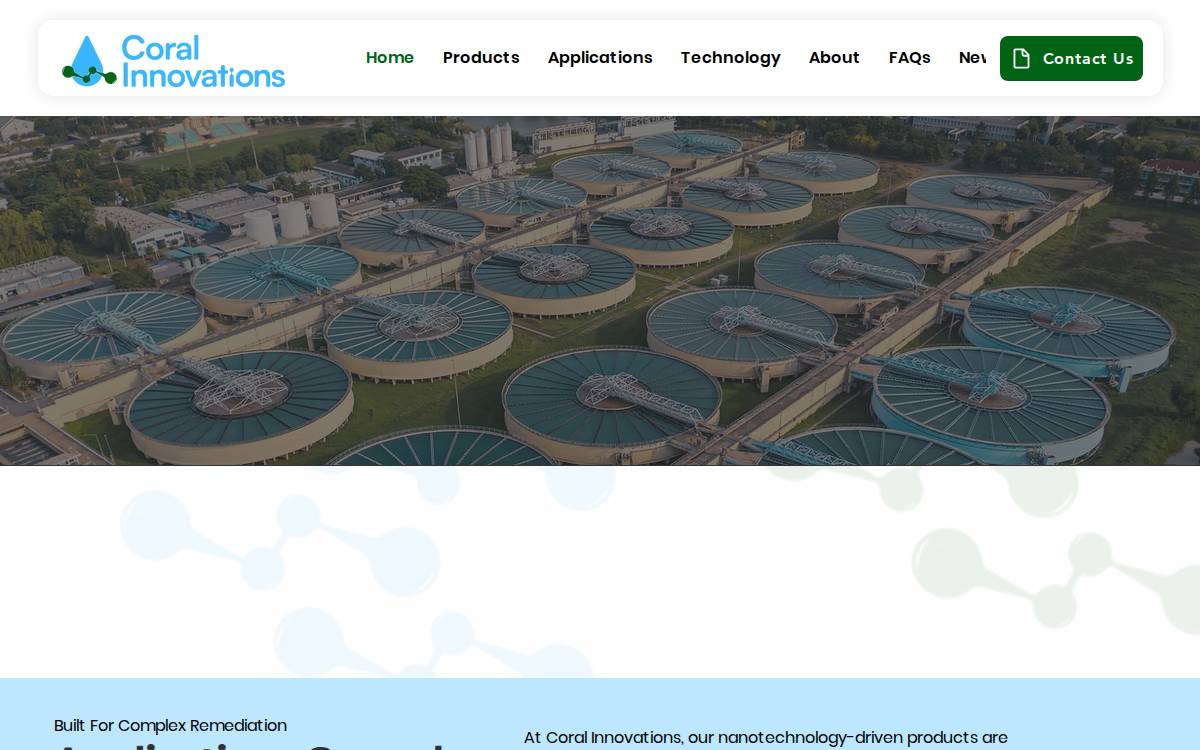 Coral Innovations website preview