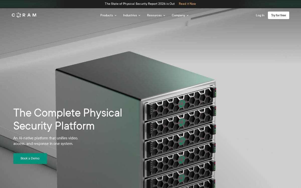Coram AI website preview