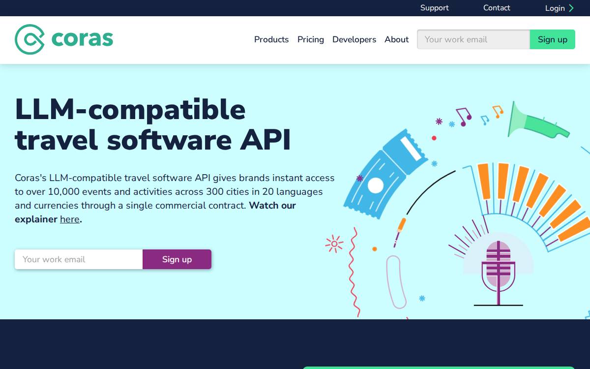 Coras website preview