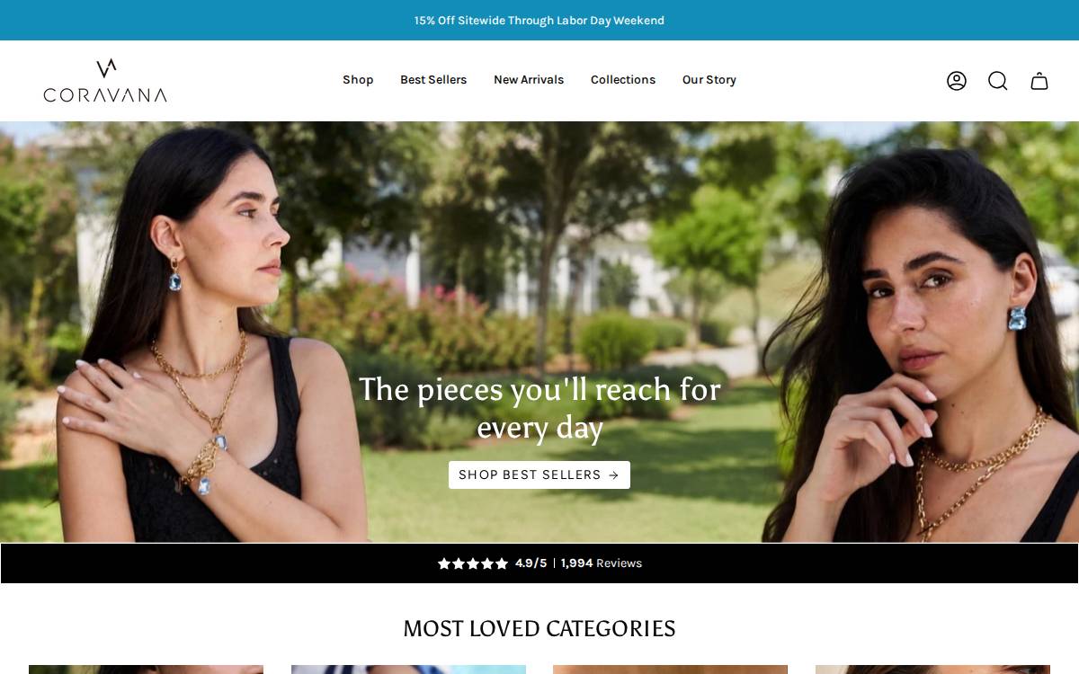 coravana website preview
