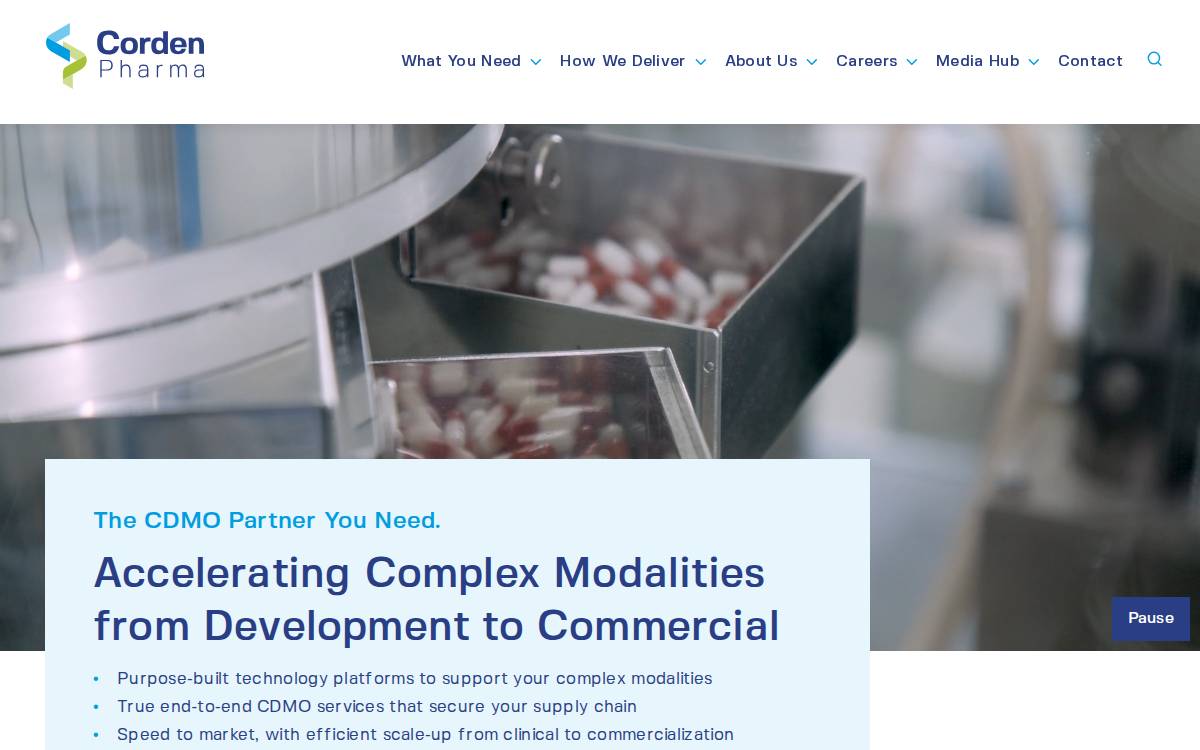 CordenPharma website preview