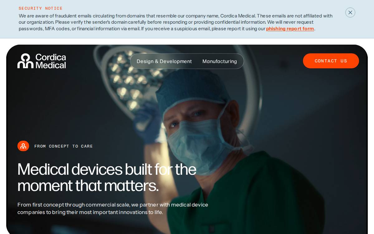 Cordicamedical website preview