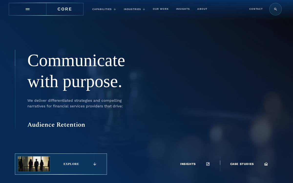 CORE website preview
