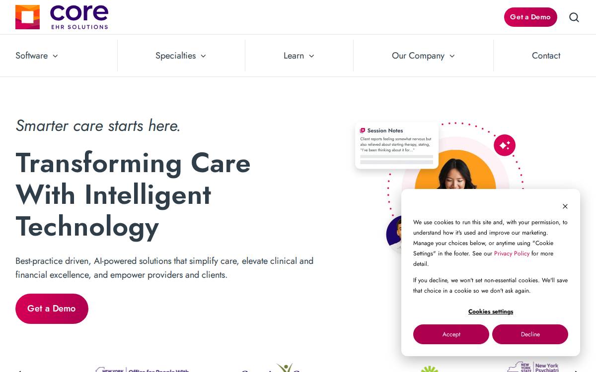 Core Solutions website preview