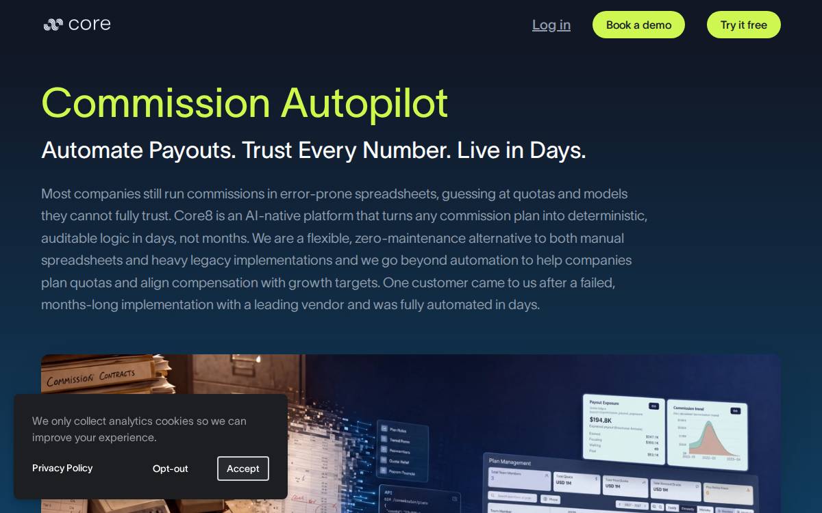 Core8 website preview