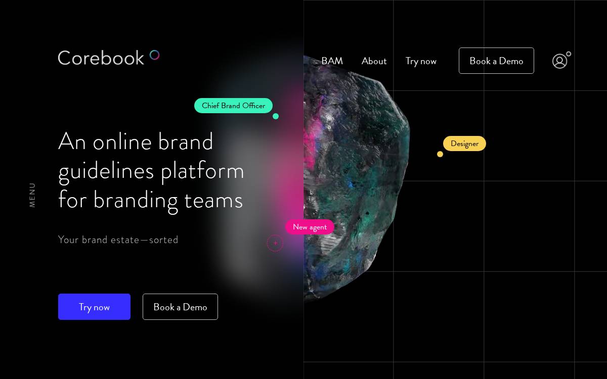 Corebook website preview