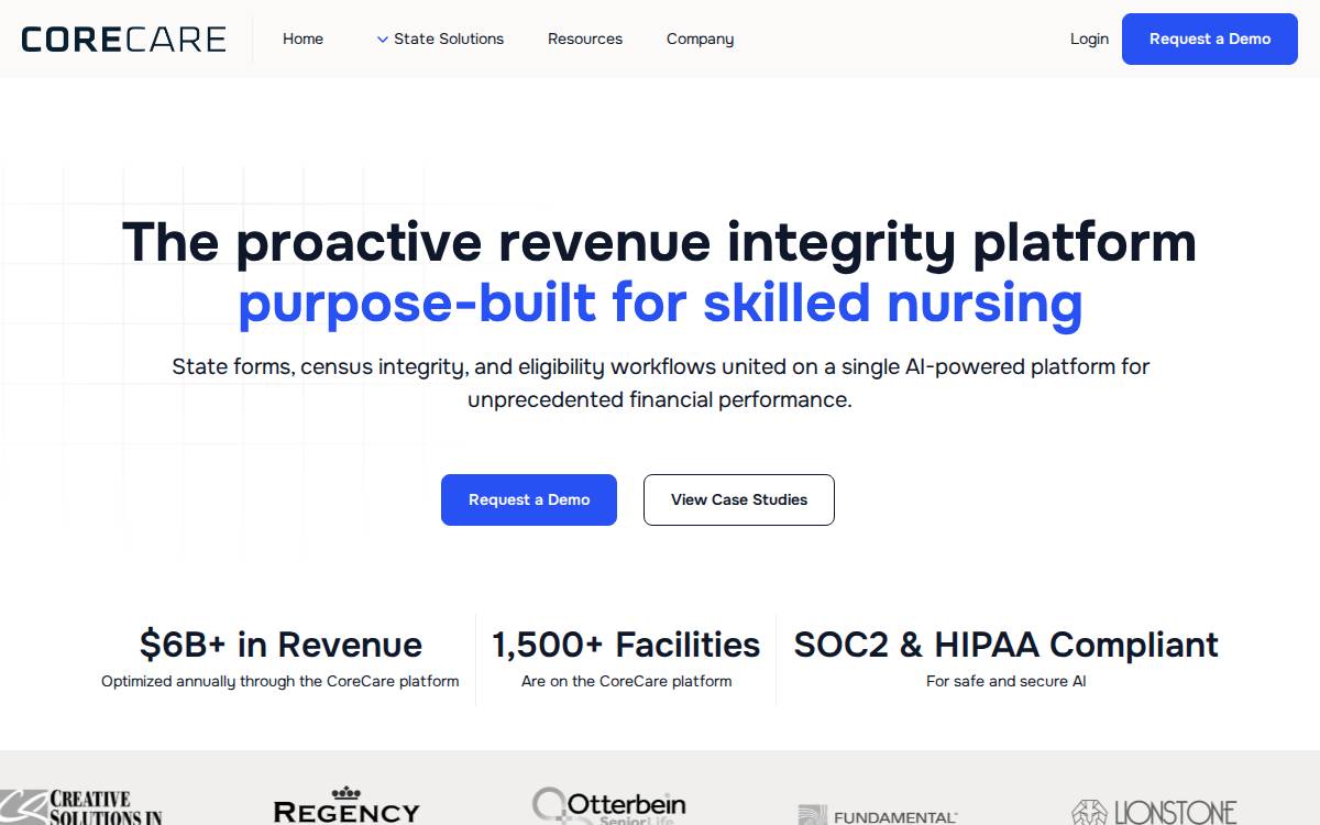 CoreCare website preview