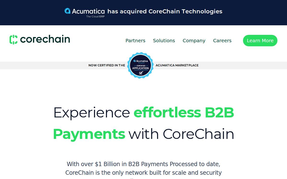 CoreChain Technologies website preview
