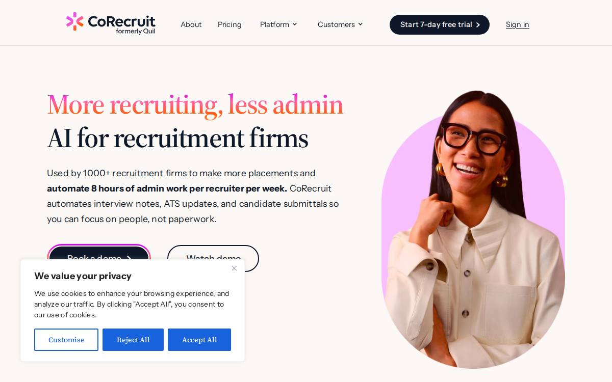 Corecruit website preview