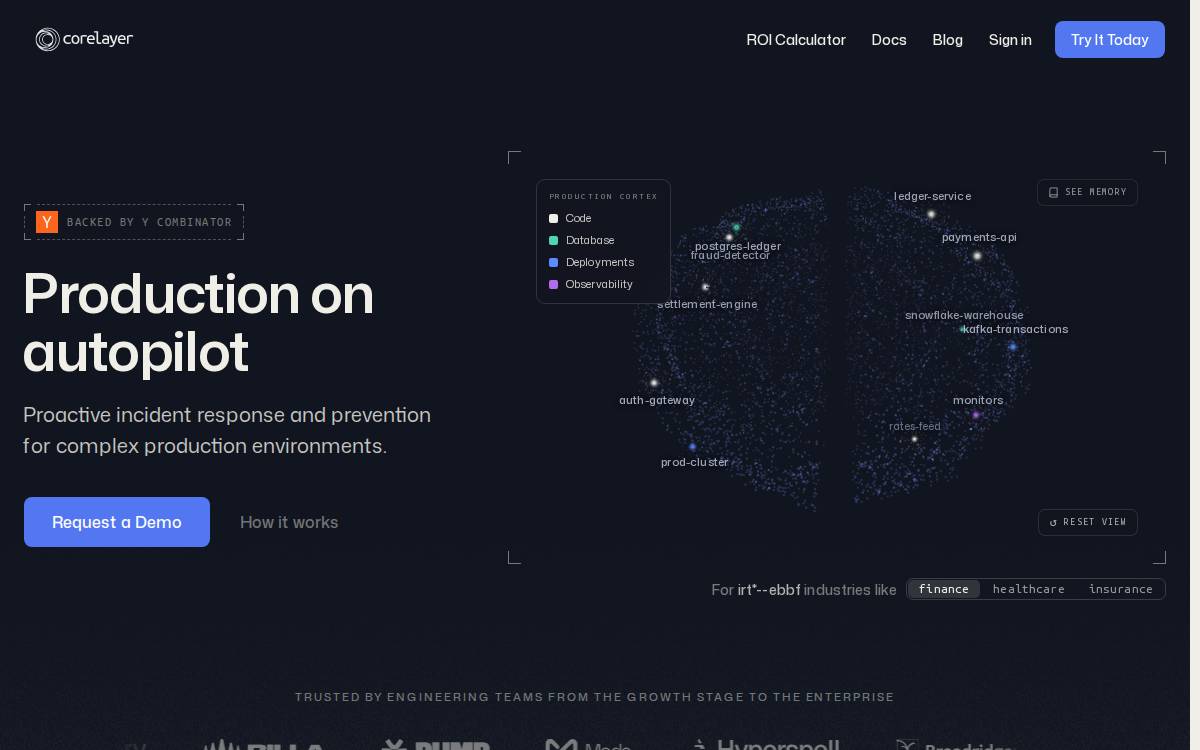 Corelayer website preview