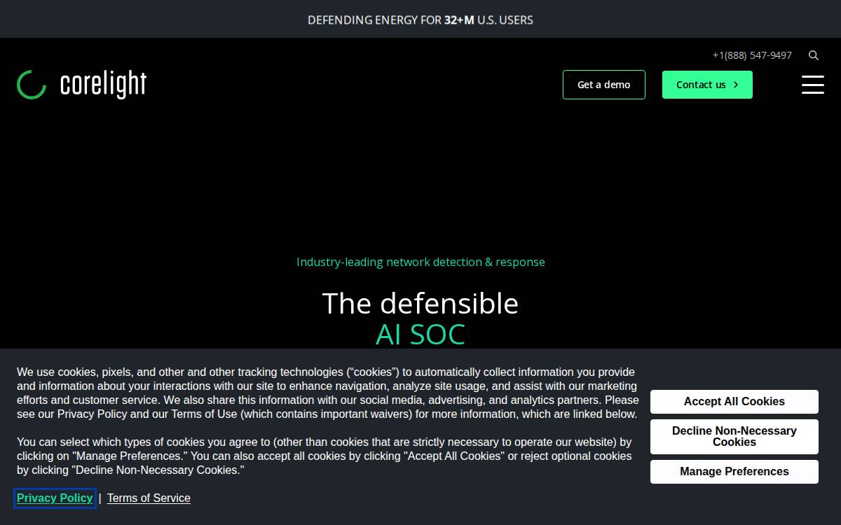 Corelight website preview