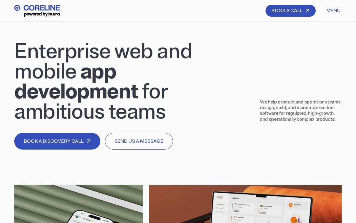 CoreLine website preview