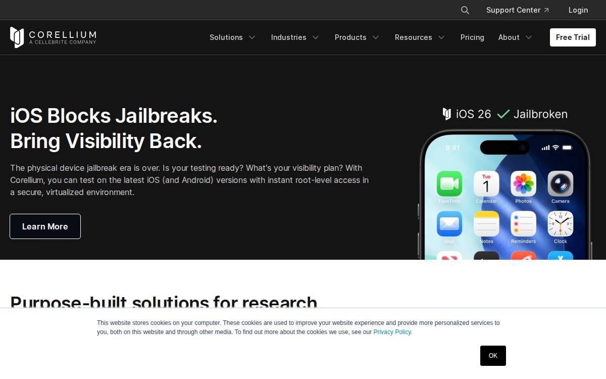 Corellium website preview