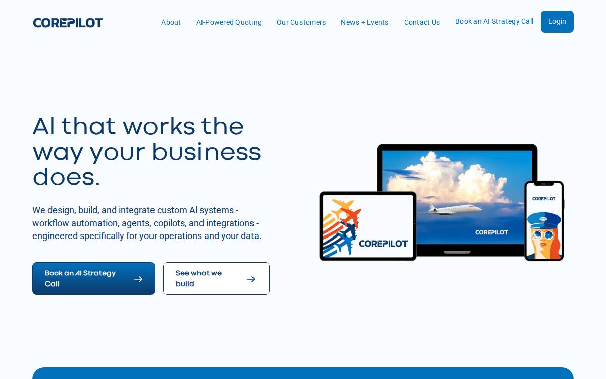CorePilot website preview