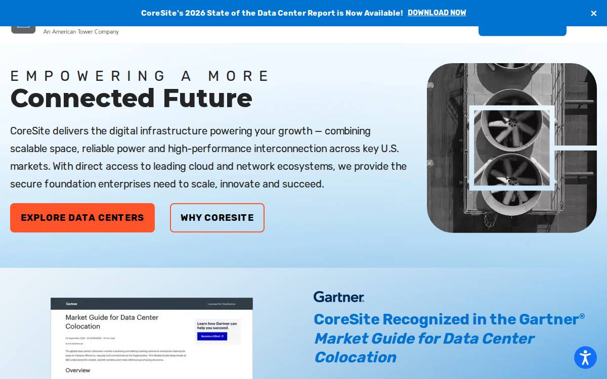 Coresite website preview