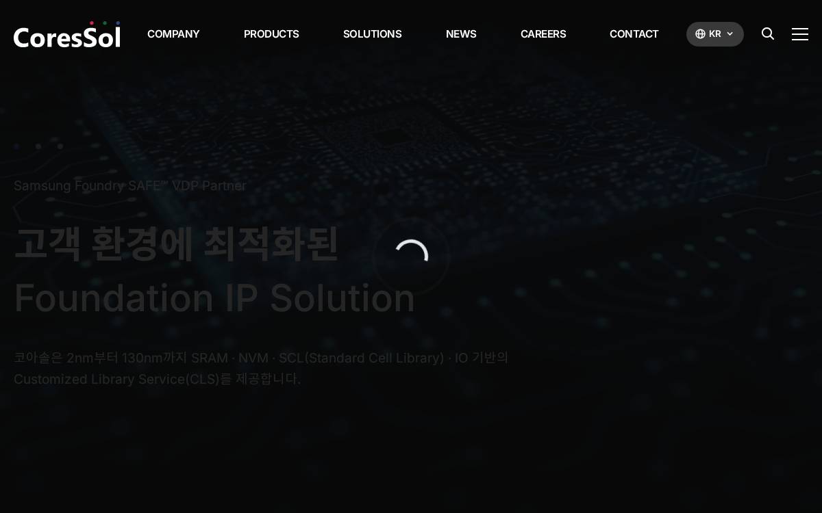 Coressol website preview