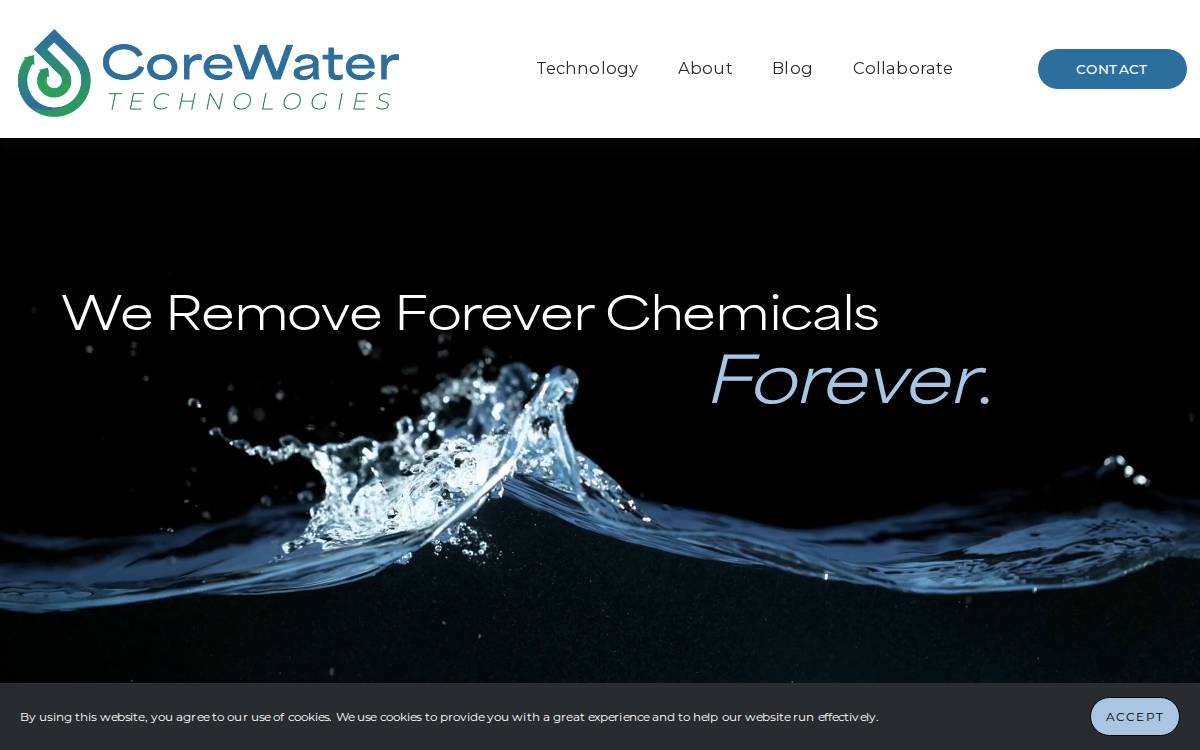 CoreWater Technologies website preview