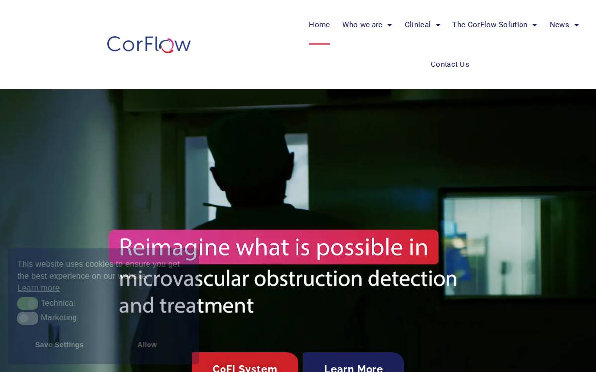 Corflow website preview
