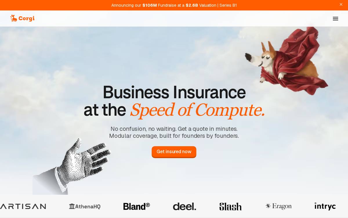 Corgi website preview