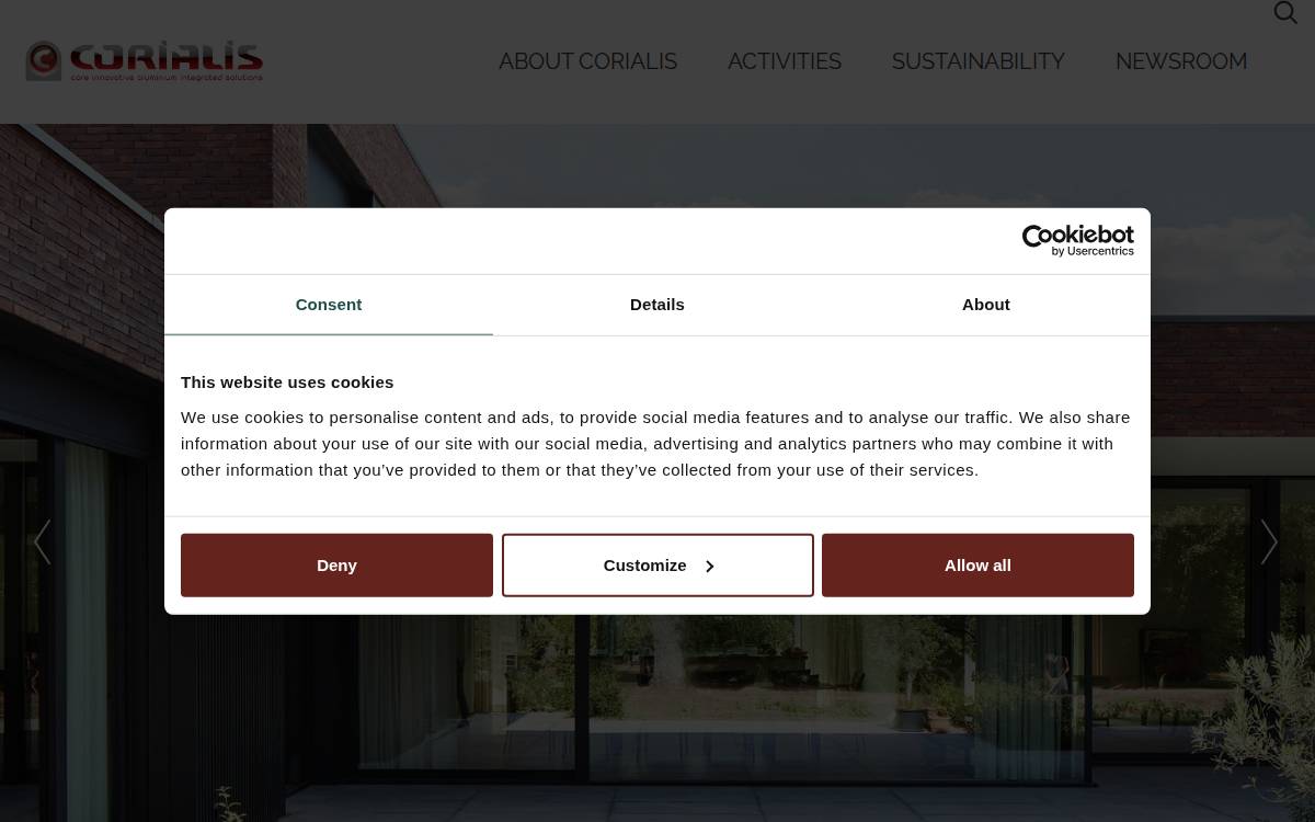 Corialis website preview