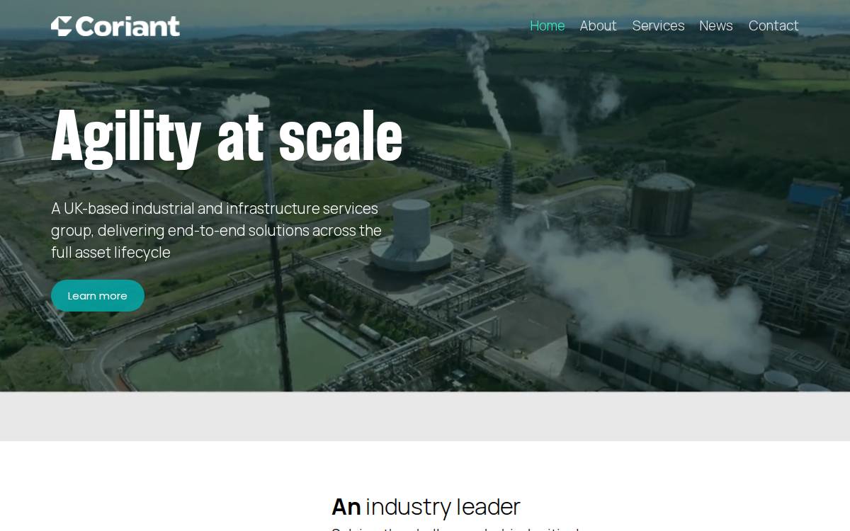 Coriant website preview