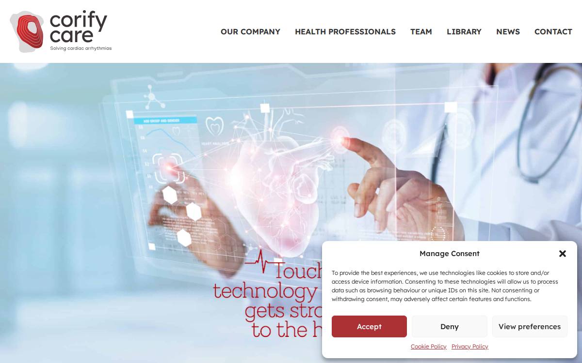 Corify Care website preview