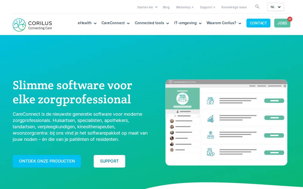 Corilus website preview