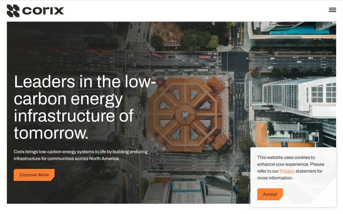 Corix website preview