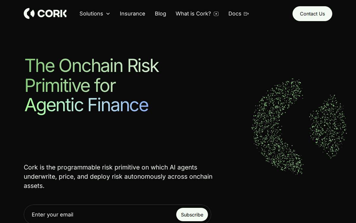 Cork Protocol DeFi website preview