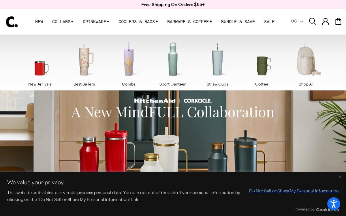 Corkcicle website preview