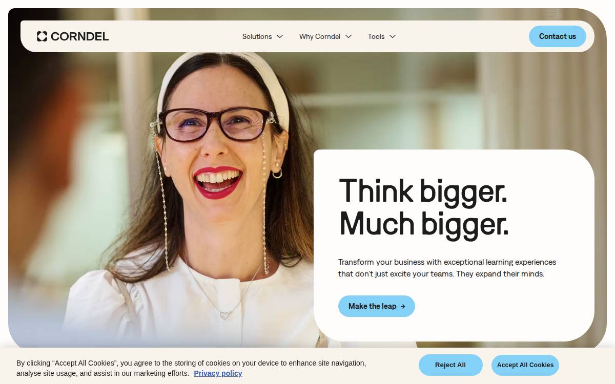 Corndel website preview